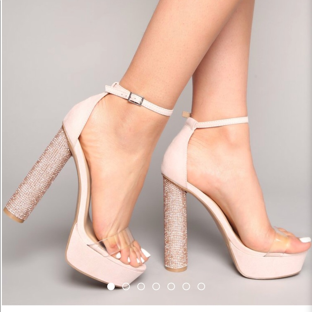 Embellished heels. New. Never worn